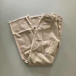 NEW Wide-Leg Tan Jean, Junior's M